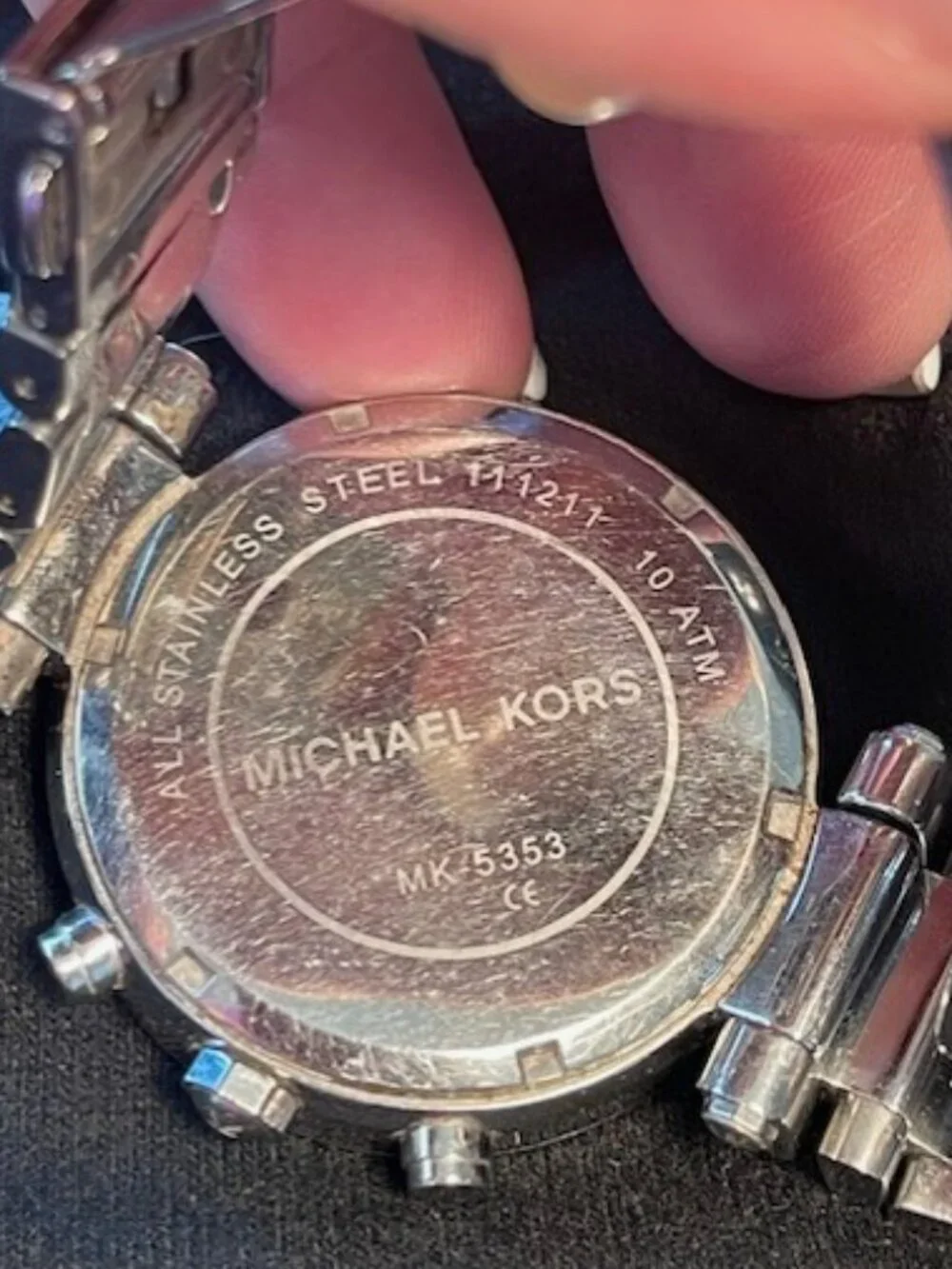 Michael Kors dated adjust watch with crystals